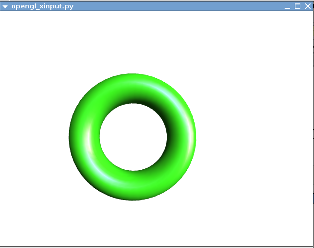 Screenshot of opengl_xinput.py